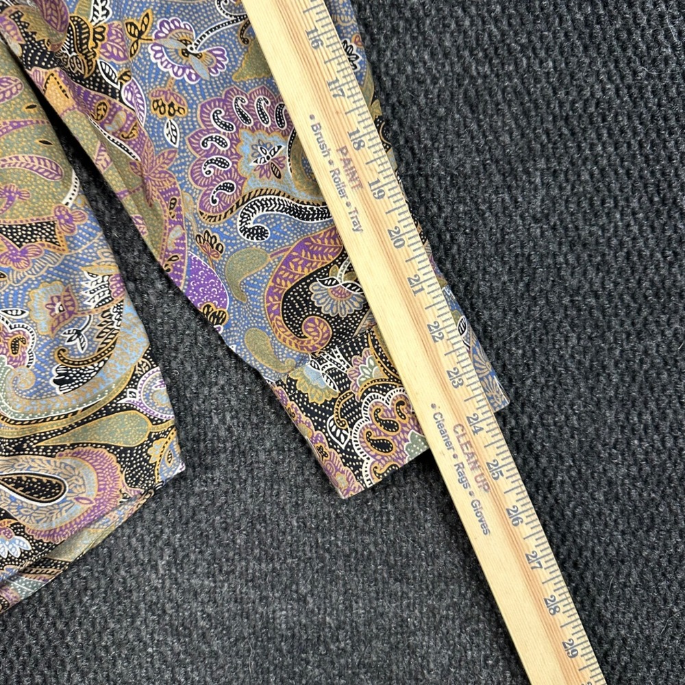 Alan Flasser Paisley Shirt Men Large Multicolor Long Sleeve Cotton Button Up - Picture 10 of 13